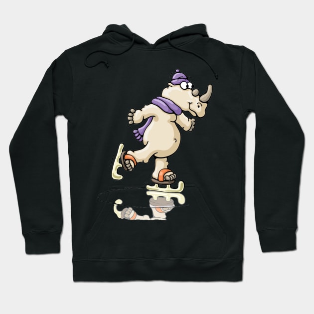 Figure Skating Rhinoceros Hoodie by taylorcustom